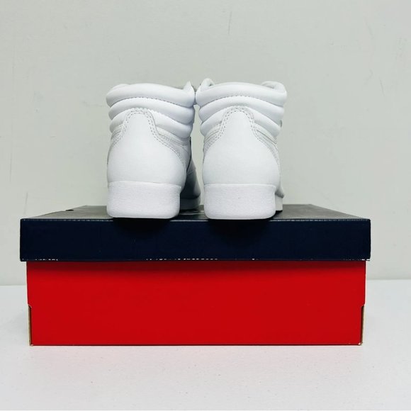 Brand new Reebok Freestyle Hi 5411 LTD Women Casual Retro Shoe WHITE - Picture 3 of 8
